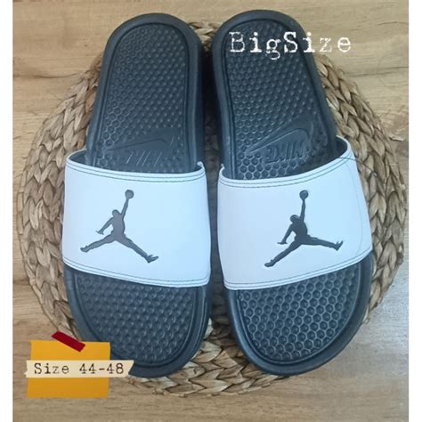 Jual Sandal Selop Pria Wanita Ukuran Nike Benassi Jordan Hitam