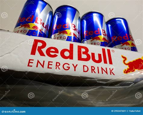 Red Bull Energy Drink Display. Red Bull Makes Over 20 Types Of Energy Drinks With Caffeine ...