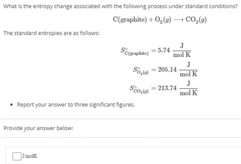 Solved What is the entropy change associated with the | Chegg.com 