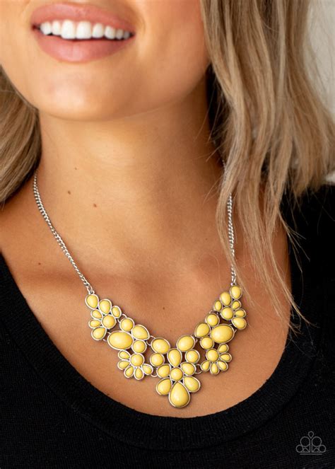 Bohemian Banquet Yellow Paparazzi Necklace Jewelryblingthing