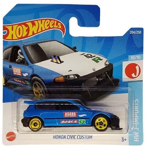 Базовая машинка Hot Wheels HONDA CIVIC CUSTOM синяя Хот Вилс Mattel арт HCT купить