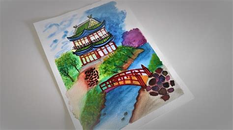 Chinese Temple Drawing Watercolor Choose from over a million free ...