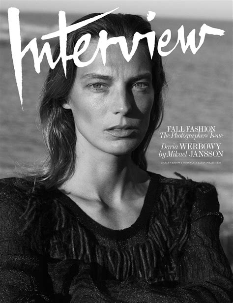 Daria Werbowy In Interview Magazine September 2014 By Mikael Jannson