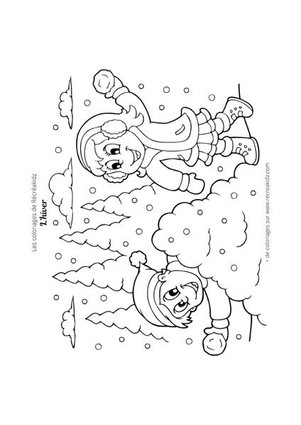 Coloriage Hiver Maternelle Dessin Colorier Imprimer En Pdf