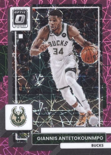 Giannis Antetokounmpo 2022 Optic Pink Velocity 75 Price Guide Sports