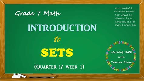 Introduction To Sets Grade 7 Math Youtube