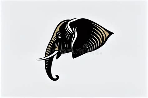 Elephant Head Clipart Black White Stock Illustrations – 153 Elephant ...