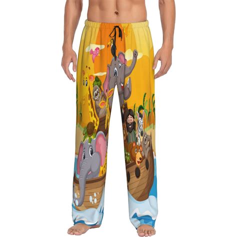 Disketp Animals On Noah'S Ark1 Men'S Pajama Pants - Ultra Soft Fleece