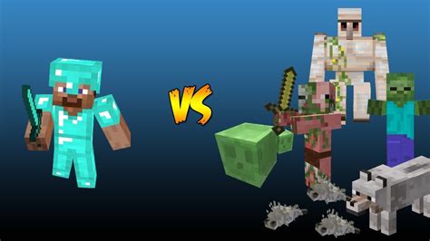 Steve Vs Mobs Minecraft Youtube