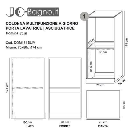 Slim Colonna Lavatrice Asciugatrice Domina Profondità 50 Multifunzione