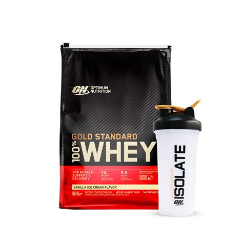 Ripley PROTEÍNA GOLD STANDARD WHEY 10LB VAINILLA SHAKER GRATIS