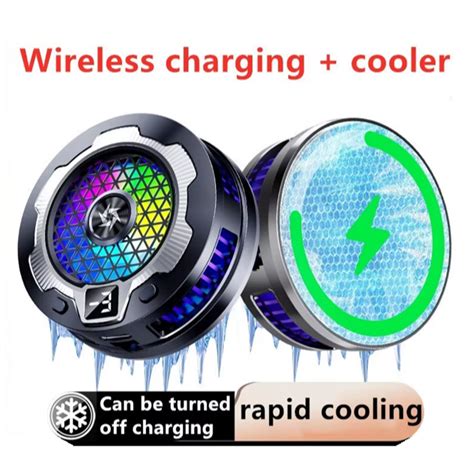Cooler Para Celular Sem Fio - Cooler c/ carregador Sem Fio Wireless Para Celular Android iPhone - SL ...