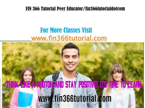 Ppt Fin Tutorial Peer Educator Fin Tutorialdotcom Powerpoint