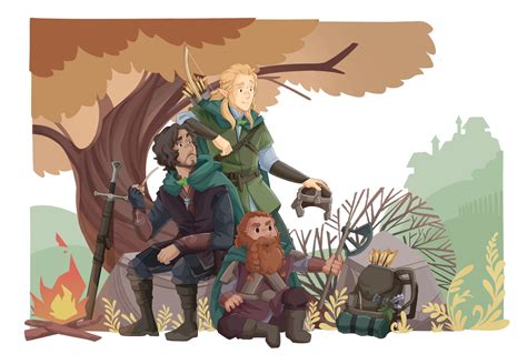 Lotr Three Hunters Trio Print Etsy