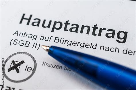 Antrag auf Bürgergeld in Deutschland Stock Photo Adobe Stock