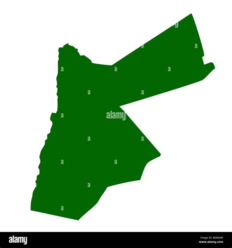 Mapa Jordania aislado sobre fondo blanco Fotografía de stock Alamy