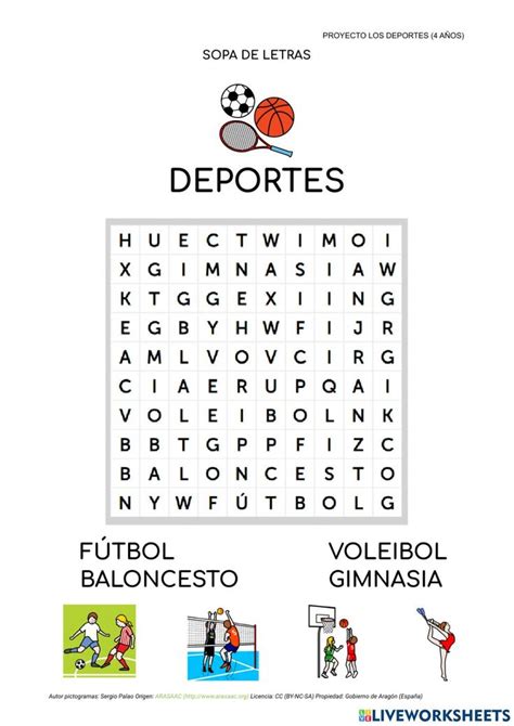 Sopa De Letras Deportes Worksheet Actividades Educacion Fisica