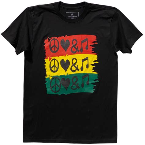 Peace Love And Music T Shirt Vp Reggae