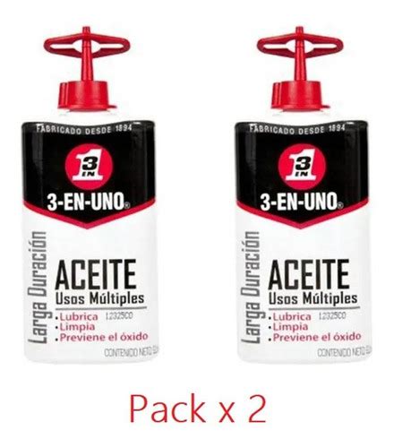 Pack 2 Aceite Multiuso Petaca 90ml 3 En 1 Lubrica Limpia Cuotas Sin