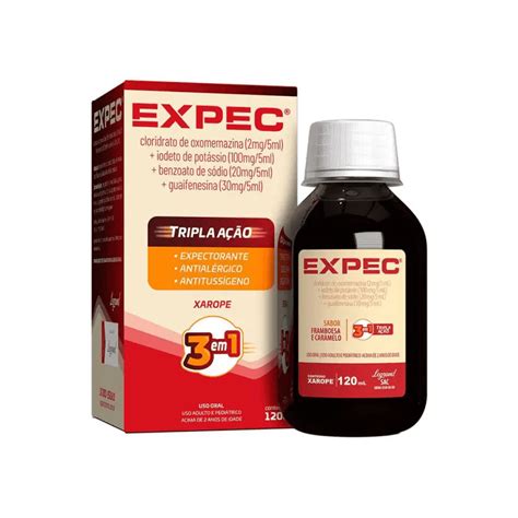 Para Que Serve O Xarope Expec - Expec Xarope Tripla Ação Frasco com 120ml - Legrand - Líder Shopping