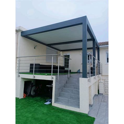 Pérgola Bioclimática en Aluminio GRANDLUX Adosada Standard Blanca o