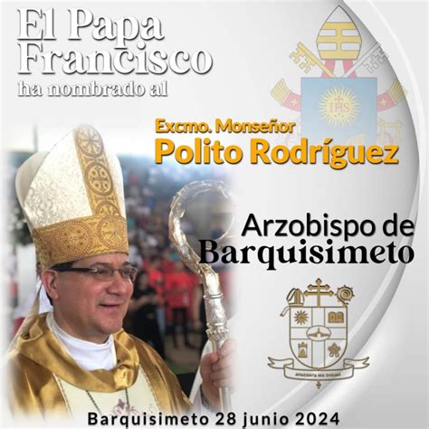 Papa Francisco nombró a Monseñor Polito Rodríguez como Arzobispo de