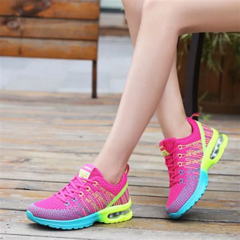 Female Tennis Sneakers 2018 Designer Air Cushion Sewing Sports Shoes