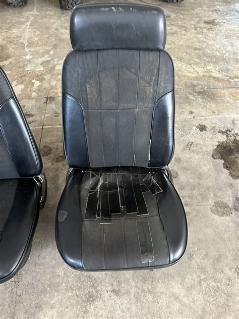 1967 1968 1969 Camaro Firebird Bucket Seats Pair With Tracks And Headrests Gm Oem Ebay