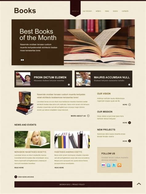 Book Review Website Template