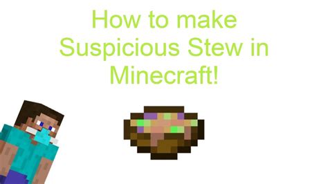 How To Craft Suspicious Stew In Minecraft Youtube