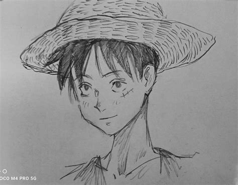 Luffy sketch by lamp0chka on DeviantArt