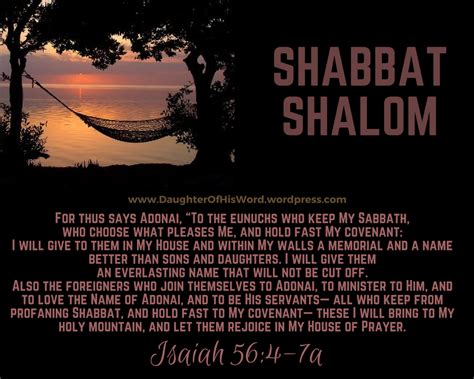 Shabbat Shalom Shabbat Bible History Words