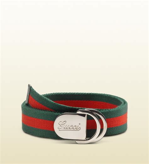 Gucci Belt Red And Green Gold Buckle