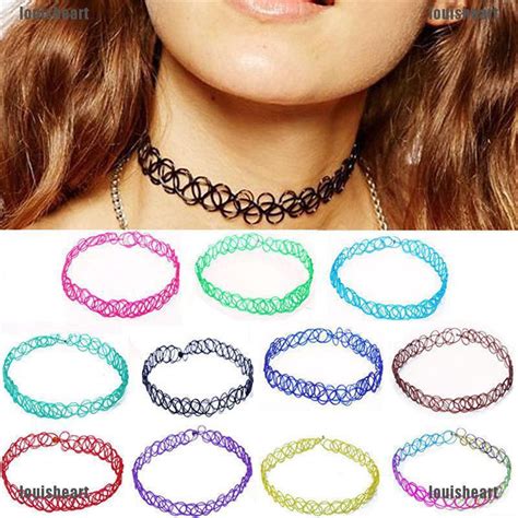 Pcs Set Collares Vintage Stretch Tattoo Choker Necklaces Women