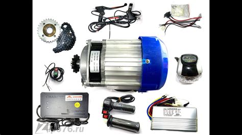 Электромотор для мопеда скутера 500w 36v комплект - YouTube