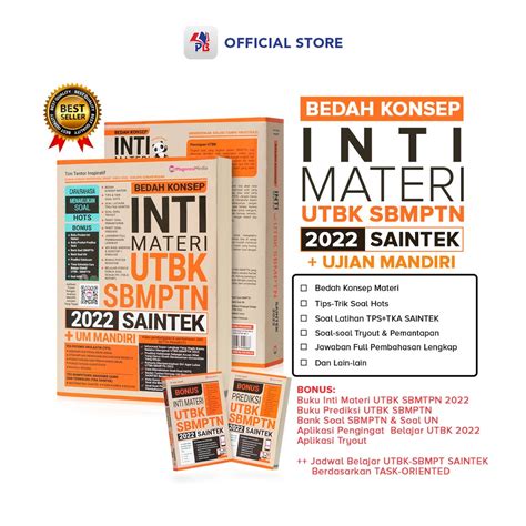 Jual Buku Drilling Utbk Saintek Panduan Ujian Bedah Konsep Inti