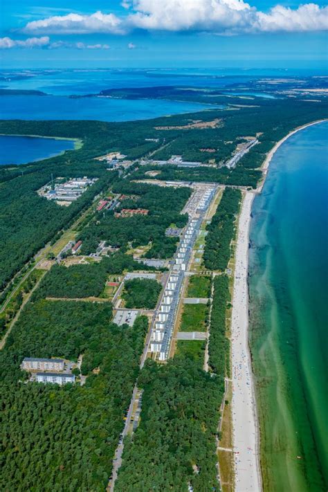 Prora aus der Vogelperspektive Gebäudekomplex der ehemaligen KdF