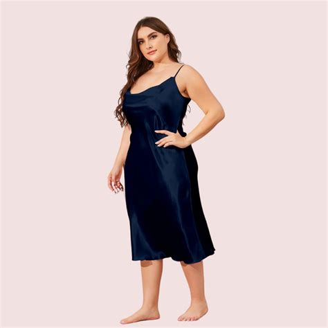 4XL 5XL Plus Size Satin Cowl Neck Dress Buy Now Snazzyway