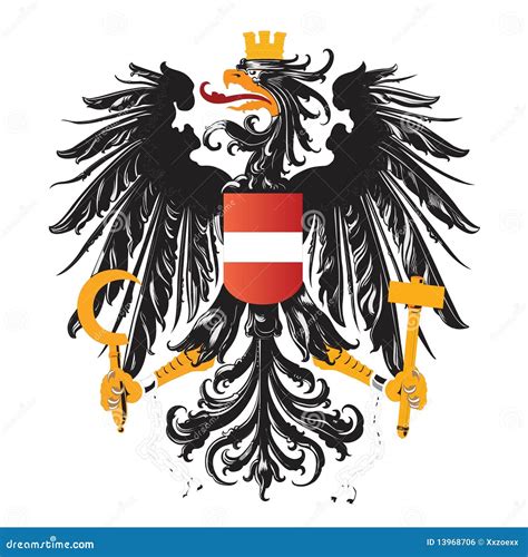 Austria Coat Of Arms Isolated Stock Vector Illustration Of Emblem