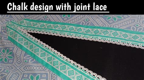 Designer Slits Chalk Design With Joint Lace Slits Design With Lace