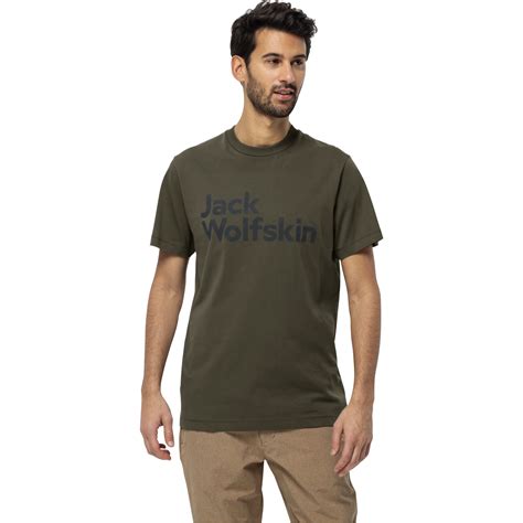 Jack Wolfskin Essential Logo T Shirt Heren Island Moss BIKE24