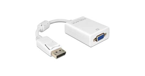 Delock 61766 fehér adapter displayport apa VGA 15 pin anya Pepita hu