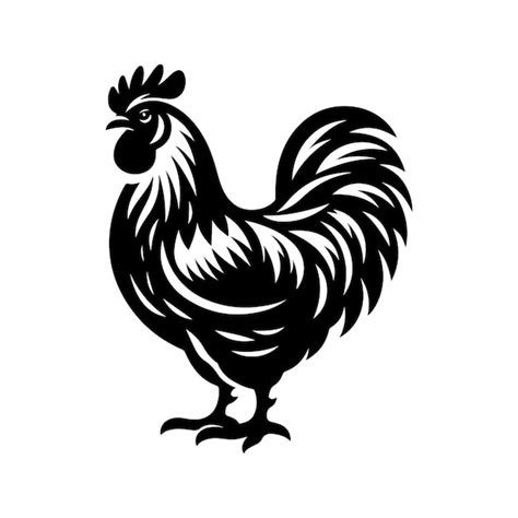 Premium Vector Chicken Silhouette Vector Illustration