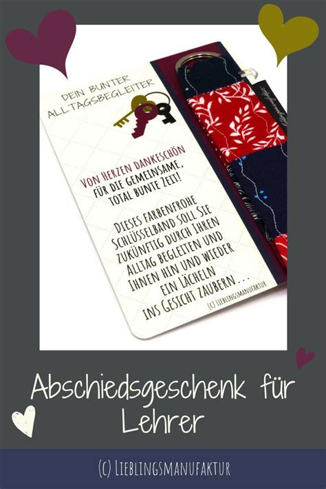 Abschiedsgeschenk Schule Abwechslungsreich Bunt Geschenke Zum