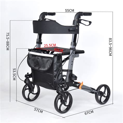 Aluminum Foldable Rollator Walker Aluminum Folding Heavy Duty Rollator