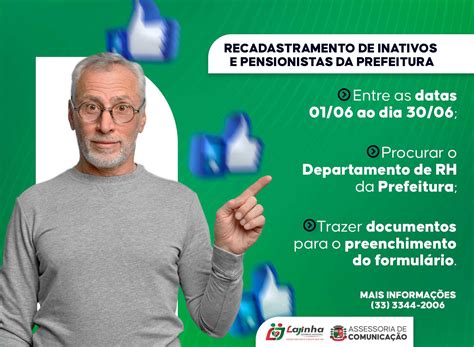 Prefeitura Municipal De Lajinha Recadastramento De Inativos E