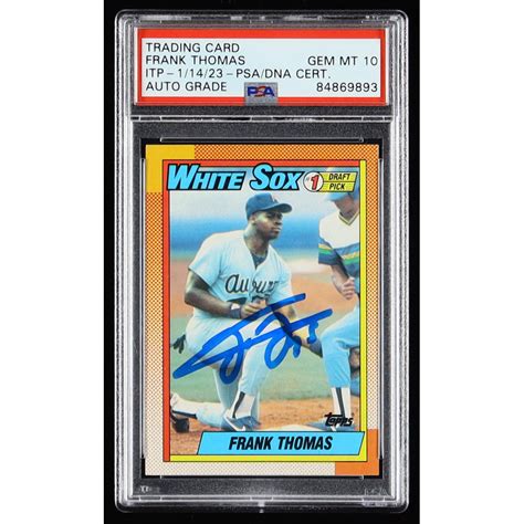 Frank Thomas Signed 1990 Topps 414 Rc Psa Pristine Auction