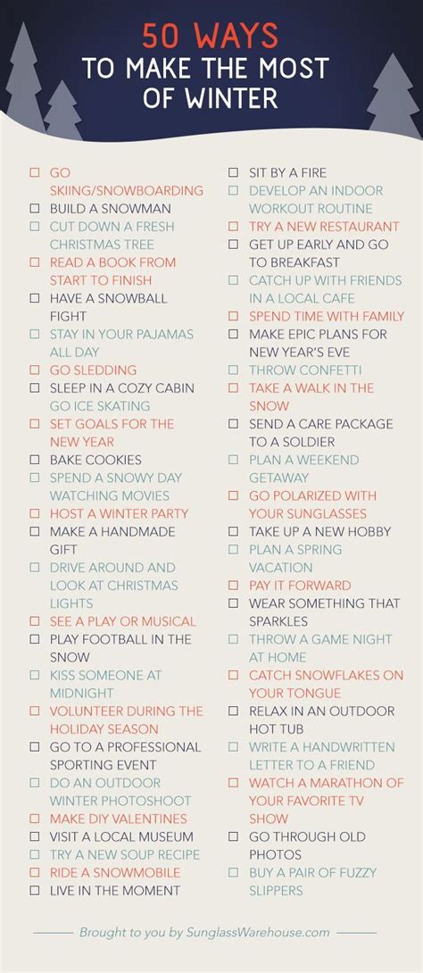 50 things to do this winter – Artofit