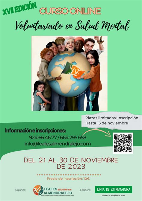 Xvii Edici N Curso Voluntariado En Salud Mental Feafes Almendralejo