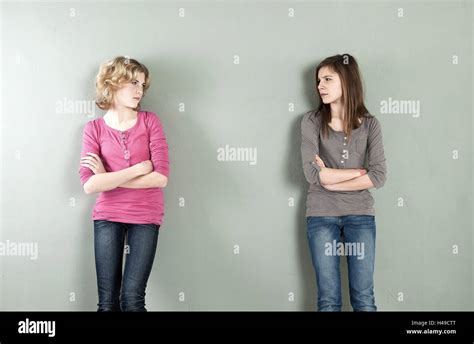 Two girls arguing Stock Photo - Alamy